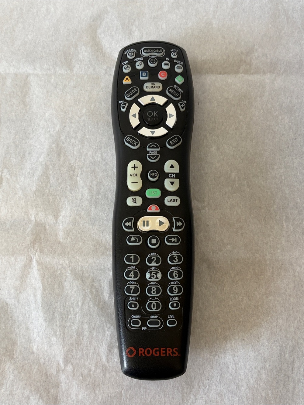 Rogers Cable TV Remote Control URC-2125BC0-BX RF - Original - Tested